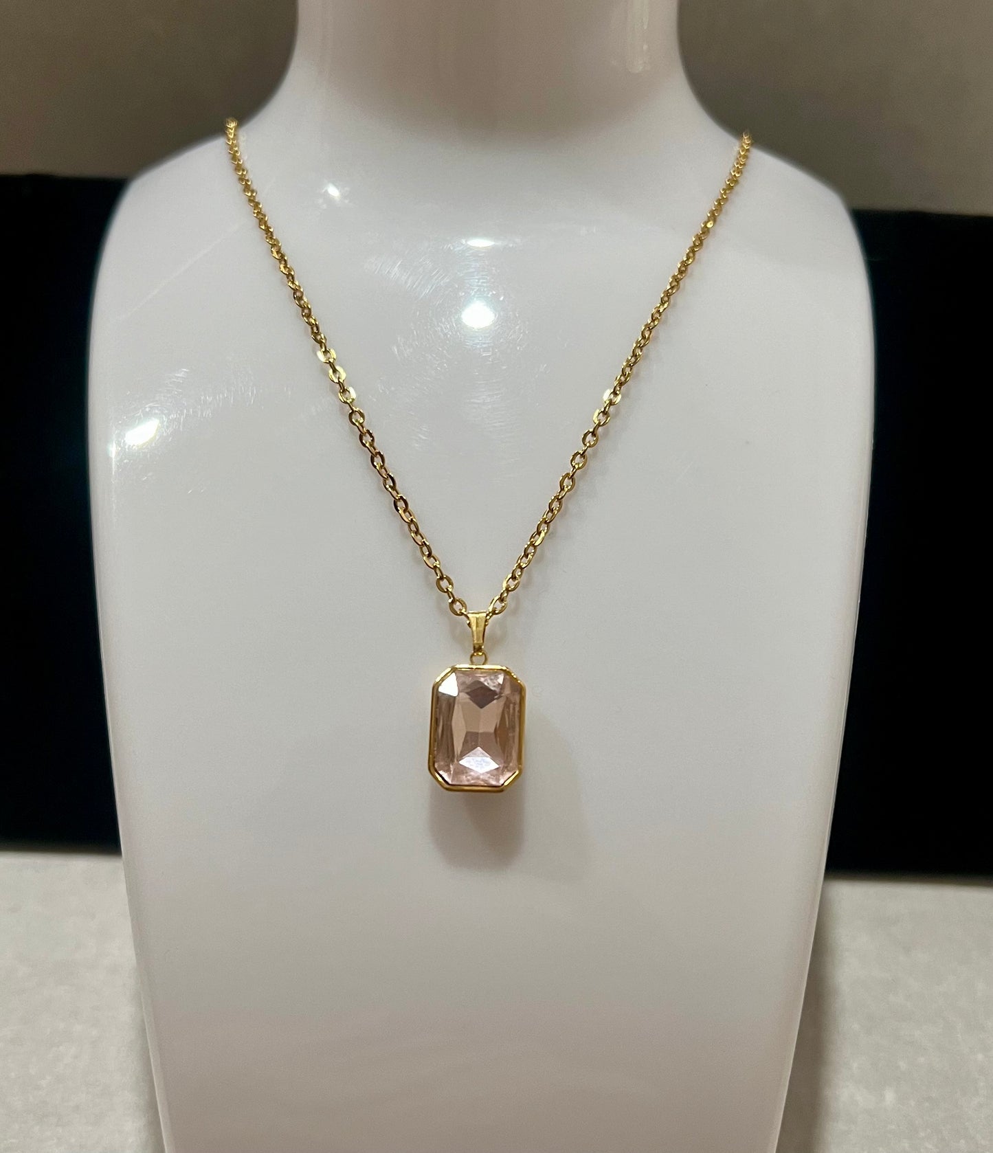 Crystal Necklace in Pink